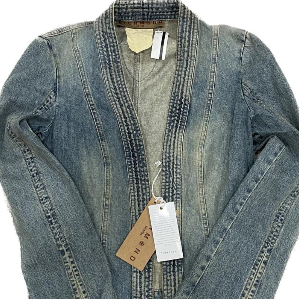 NWT Richmond Denim Jacket, Size 8, Made in Italy